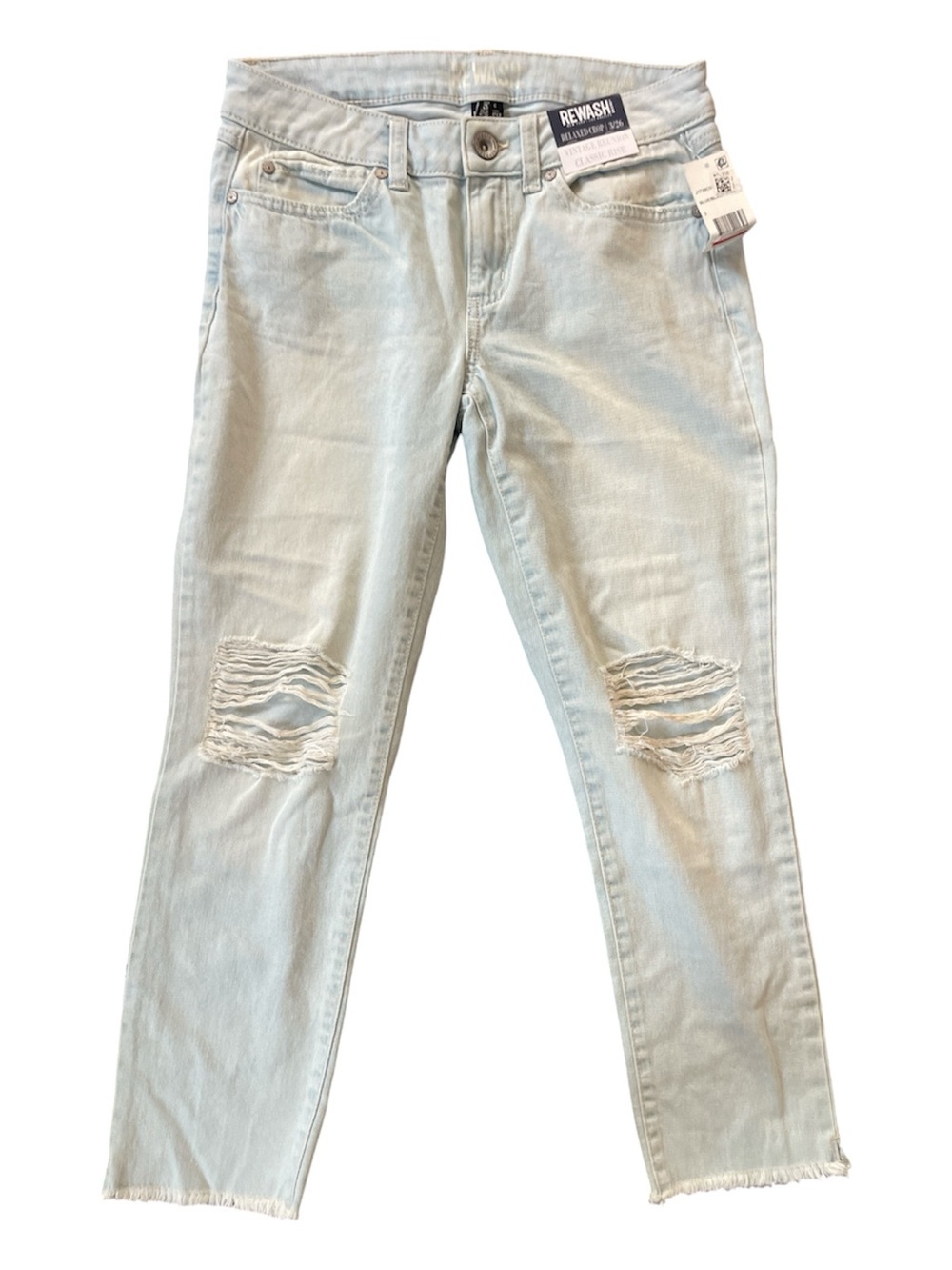 Rewash Light Blue Distressed Ankle Jeans